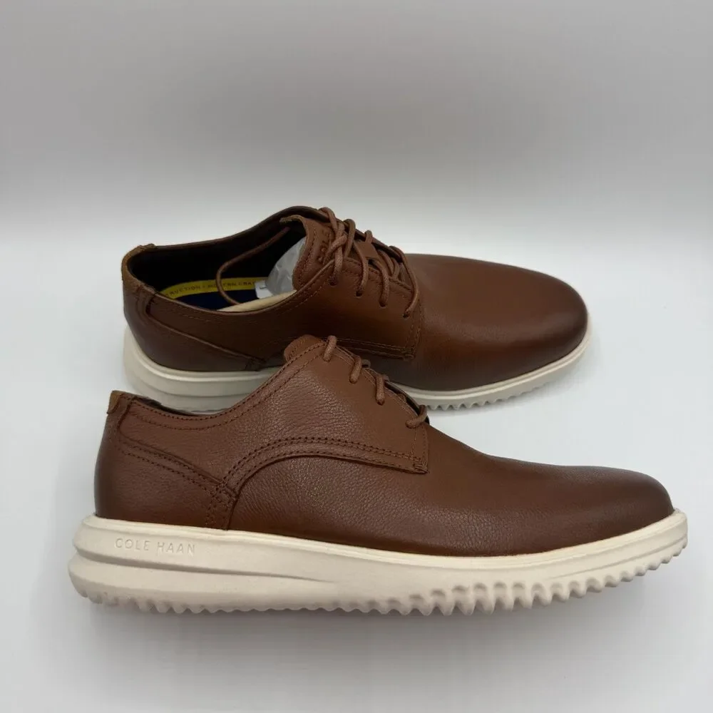 Cole Haan Plain Toe Oxford British Tan Leather Men Size 8